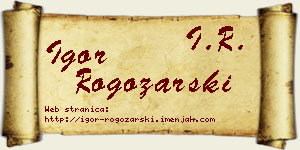 Igor Rogožarski vizit kartica